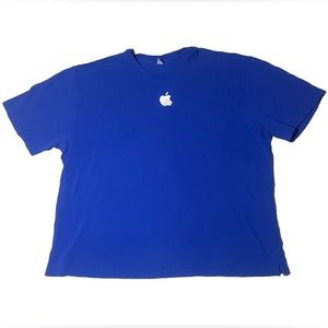 A1 Apple Employee Uniform Embroidered Logo T Shirt Adult 3XL Blue Mens
